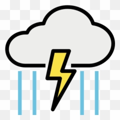 Thunderstorm - Free Weather Icons Emoji,Lightnight Emoji