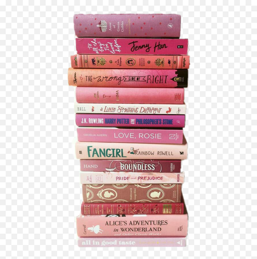 Beautiful Sticker - Pink Girly Books Emoji,Emoji Castle And Book