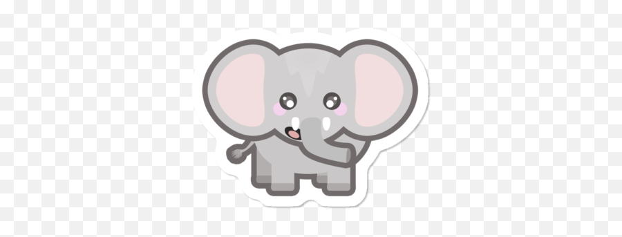 Elephant Stickers Design By Humans Emoji,Elepahnt Emoji