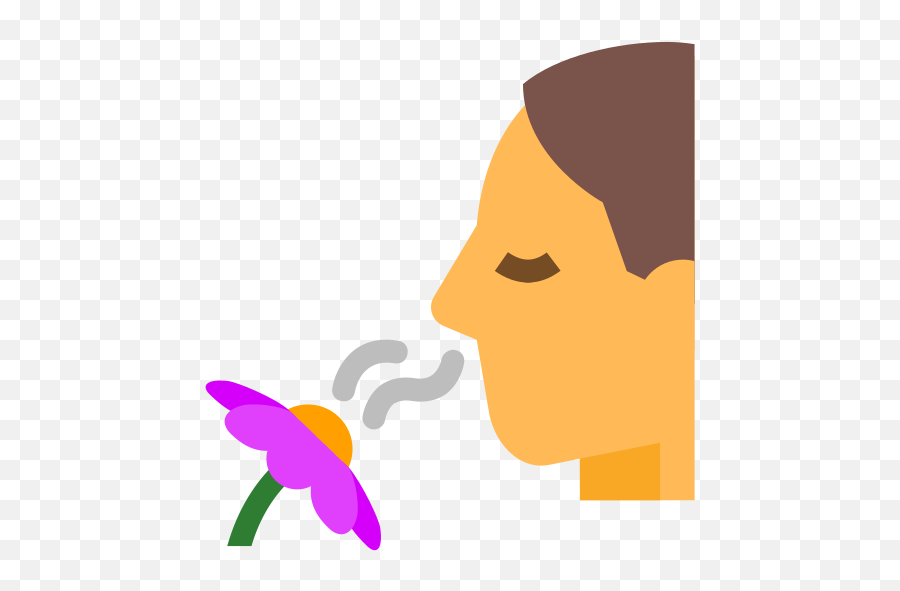 Smelling A Flower Icon In Color Style Emoji,Smell Emoji