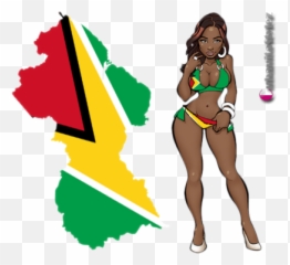 57 Proud To Be A Caribbean Ideas Caribbean Guyanese - Guyana Cartoon Honey Emoji,Emoji Bikini Woman Flag