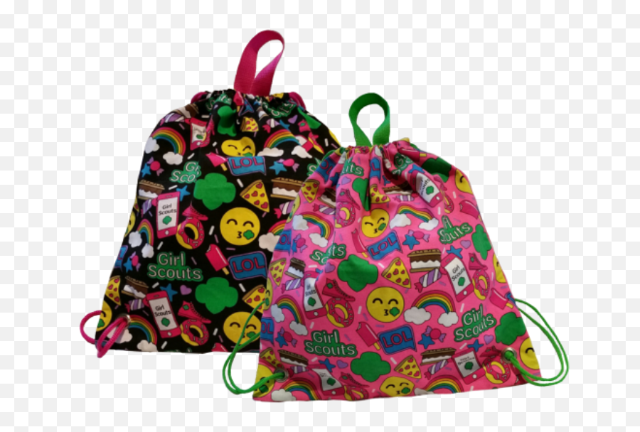 Girl Scout Emote Drawstring Bag - For Teen Emoji,Emoji Drawstring Backpacks