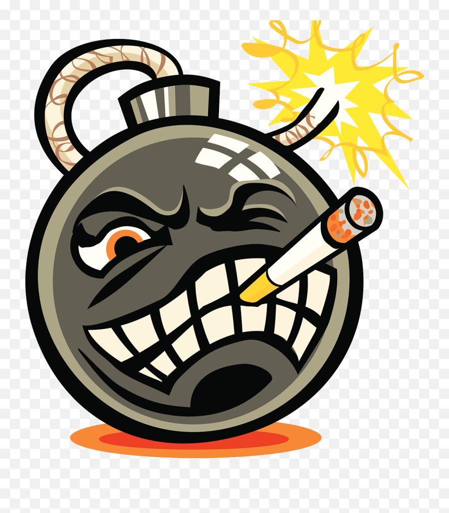 Pin - Bomb Smoking Weed Cartoon Emoji,Mouthless Facebook Emoji