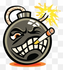 Pin - Bomb Smoking Weed Cartoon Emoji,Mouthless Facebook Emoji