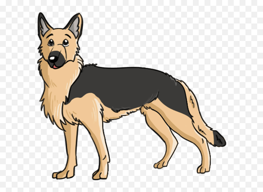 How To Draw A German Shepherd - Really Easy Drawing Tutorial Step Easy Drawing Step How To Draw Emoji,How To Tell German Shepherds Emotions By Their Ears