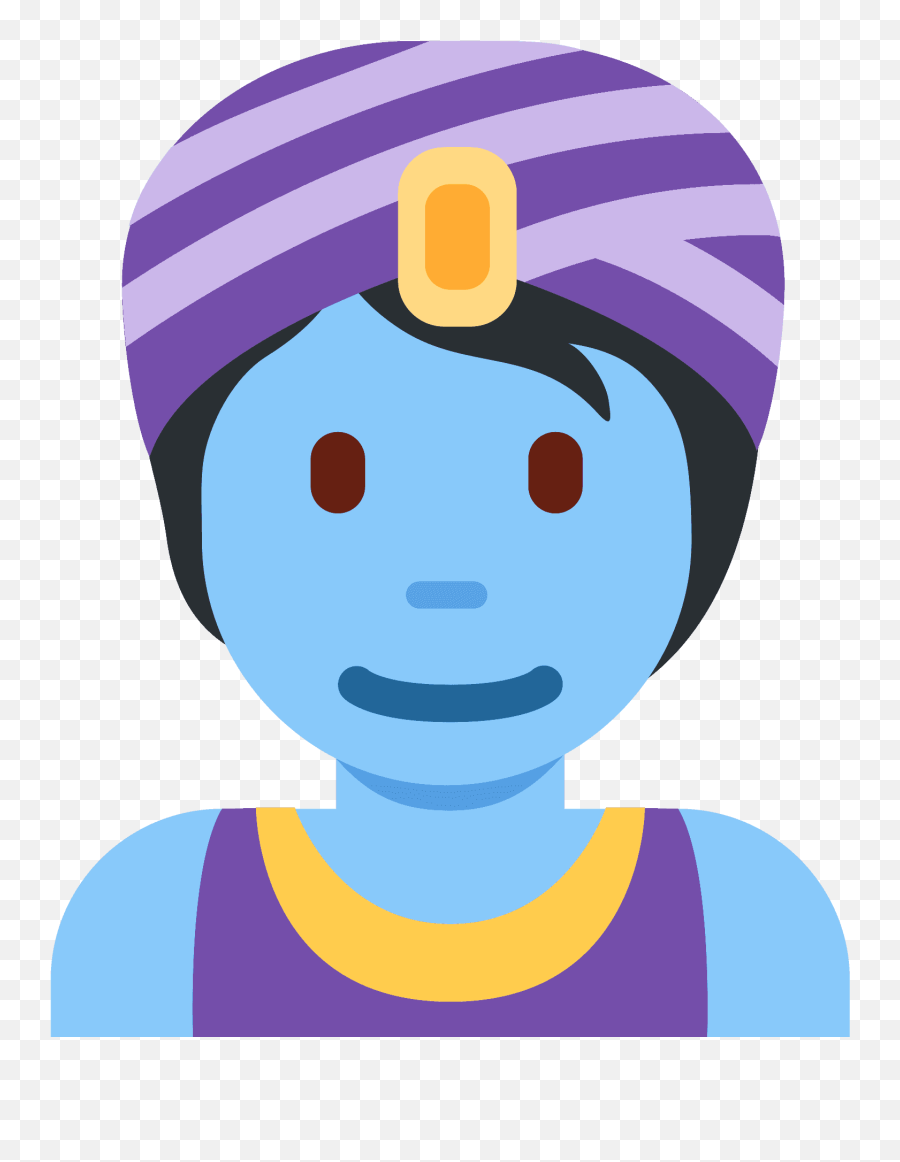 Genie Emoji Clipart - Genie Emoji Twitter,Aladdin Emoji