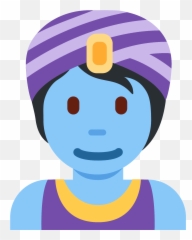Genie Emoji Clipart - Genie Emoji Twitter,Aladdin Emoji