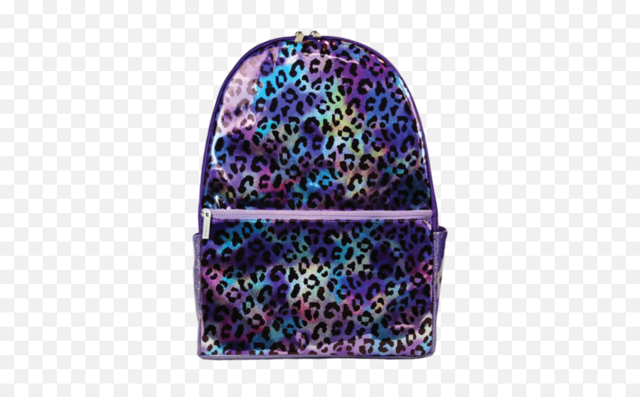 Iscream U2013 Tagged Purple Leopard Backpack U2013 Basically Bows - For Teen Emoji,Purple Emoji Pillow