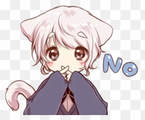 Cute Cat Ear Boy Whatsapp Stickers - Stickers Cloud Cute Anime Boy Transparent Sticker Emoji,Anime Cat Emoticon