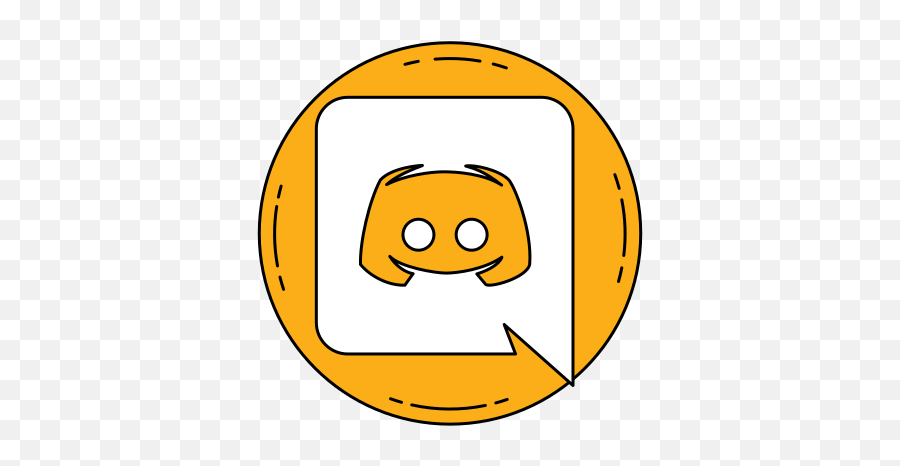 Logo Orange Discord Free Icon Of Famous Logos In Orange - Discord Logo Yellow Png Emoji,Discord Figure Made Of Emoticon
