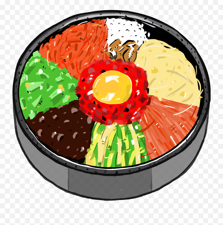 Cute Cartoon Rice - Korean Food Clipart Png Emoji,Eating Rice Emoji