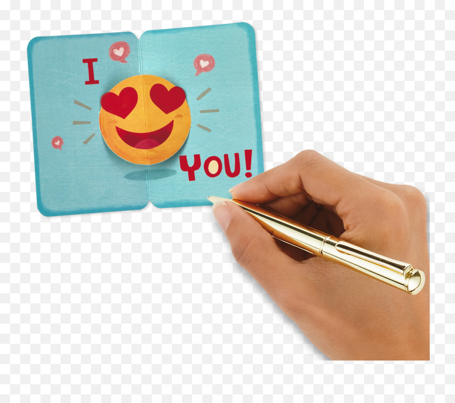 Download Hd 25 Mini Heart - Eyes Emoji Pop Up Love Greeting Valentines Day Card For Teachers,Heart Eyes Emoji