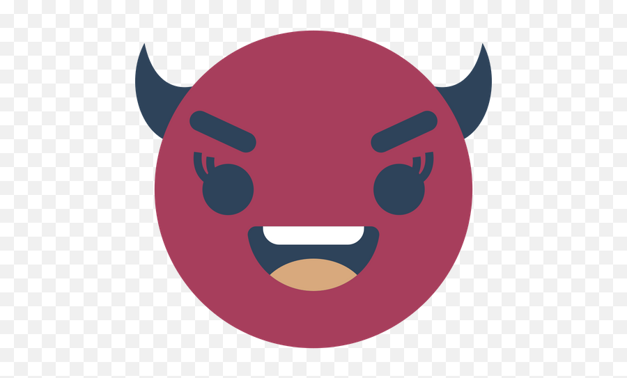 Devil Smiley Icon Of Flat Style - Available In Svg Png Eps Happy Emoji,Devil Smiley Emoji