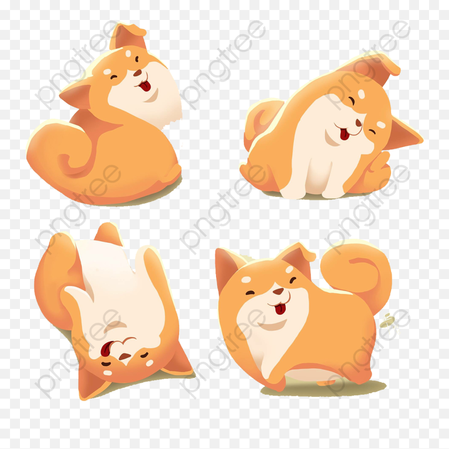 Cute Fat Dog Creative Transparent Background - Cartoon Soft Emoji,Fat Face Emoji
