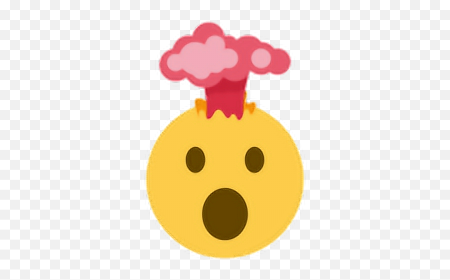 Explode Brain Volcano Shocked Sticker - Twitter Mind Blown Emoji,Volcano Emoji