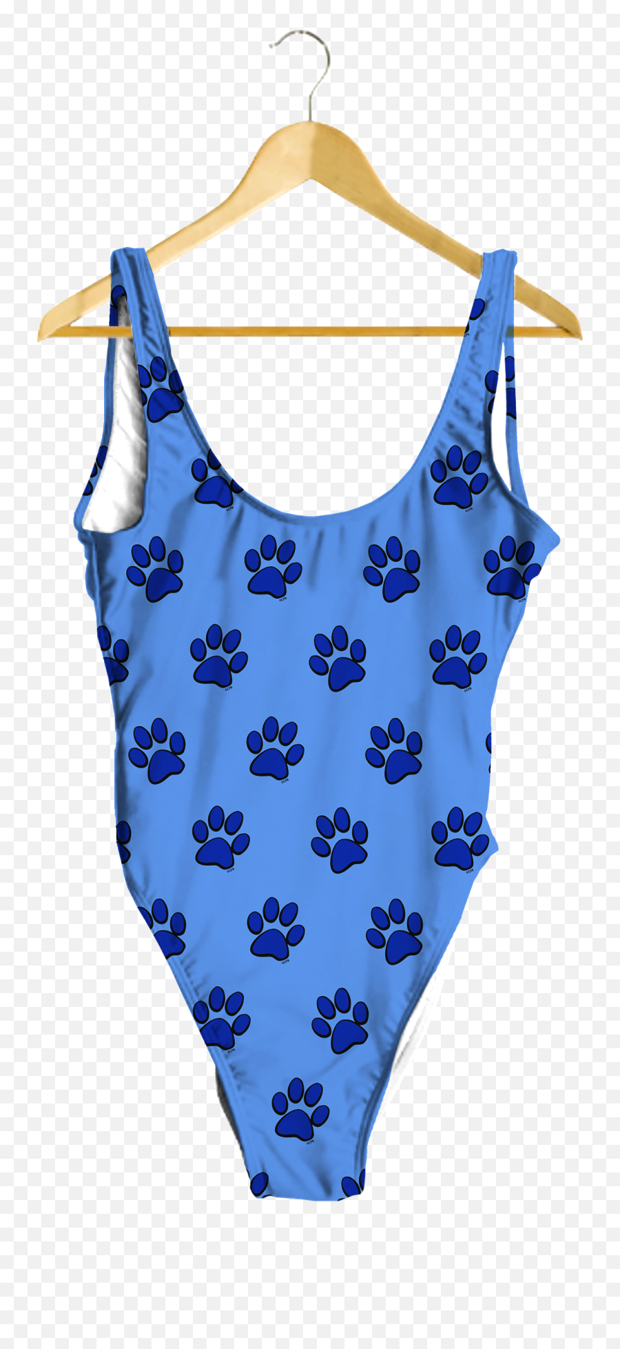 Blue Paw Prints One - Piece Emoji,Syracuse Emoji Borkowski