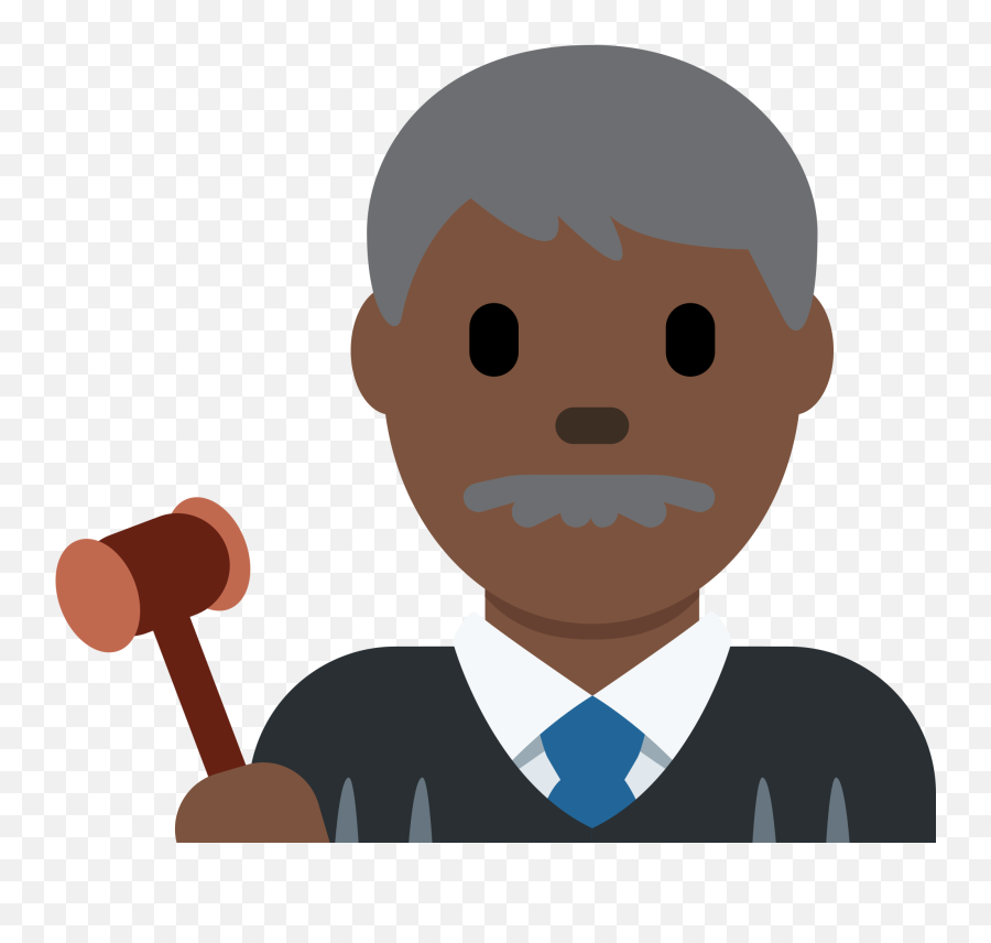 Man Judge Emoji Clipart - Gavel Clipart,Gavel Emoji Copy