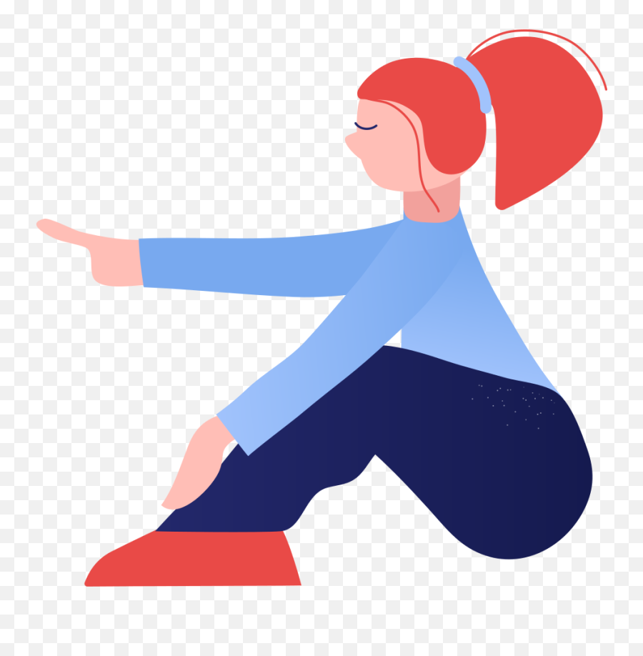 Girl Sitting Illustration In Png Svg Emoji,Running Girl Emoji