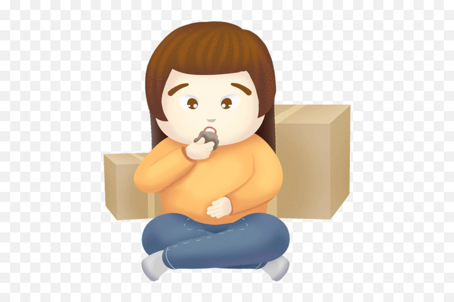 Girl Eating Soil Q Version Character Animation Png Images Emoji,Pray Emoji Copy And Paste