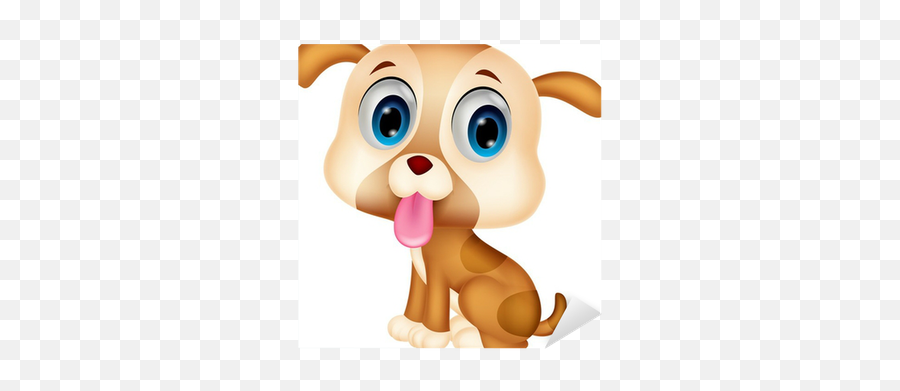 Sticker Cute Dog Cartoon - Pixersus Emoji,Dog Emoticon Japanese