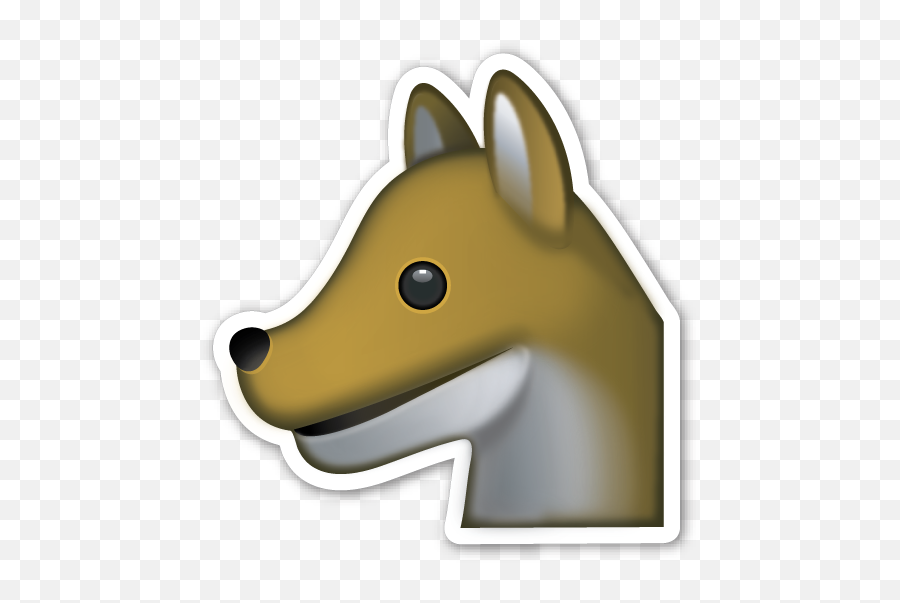 Wolf Face Wolf Face Dog Face Emoji Stickers - Northern Breed Group,Emoticons Decoded