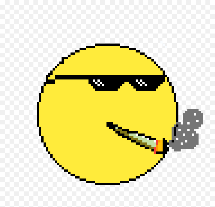 Pixilart - Happy Emoji,Thug Life Emoticon