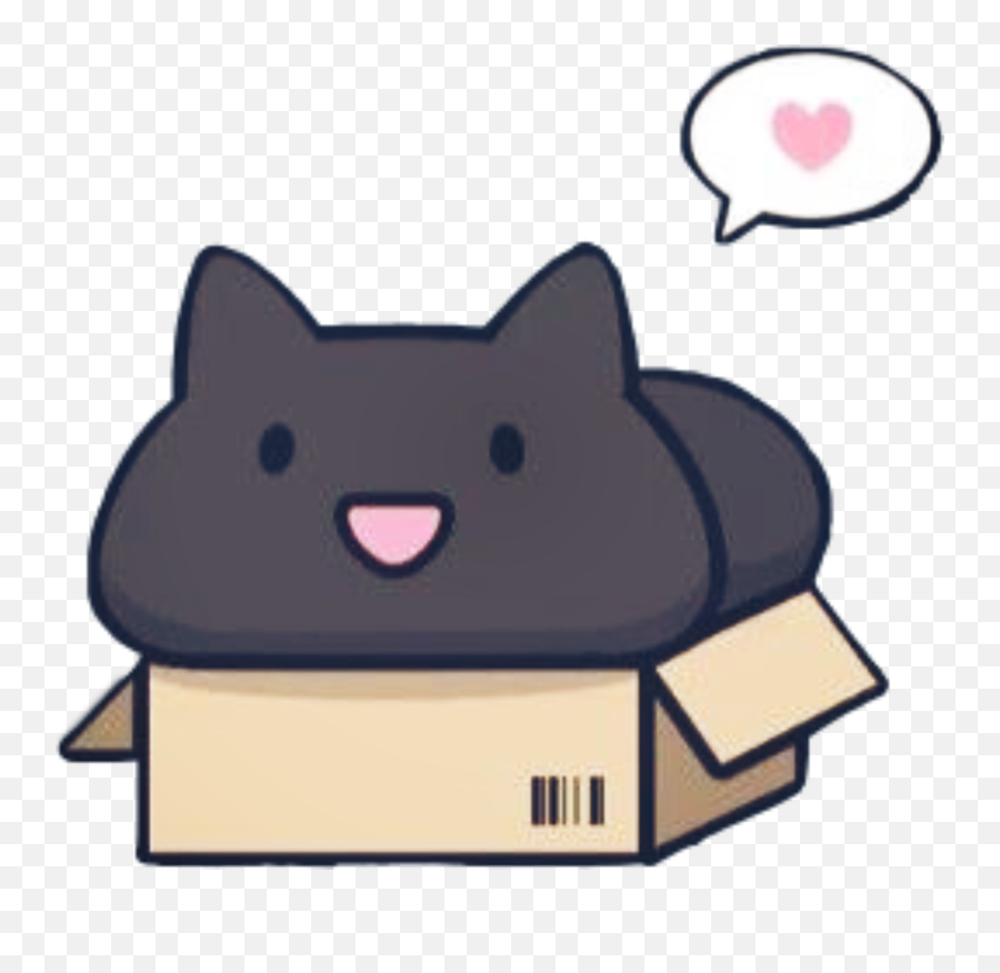 Sticker Cat Box Sticker By Tøkcos - Cardboard Box Emoji,Gray Cat Emoji
