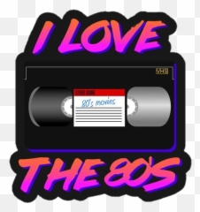 Vhs Tape 80s Ilovethe80s Sticker - Vhs Tape Clipart Emoji,Vhs Tape Emoji