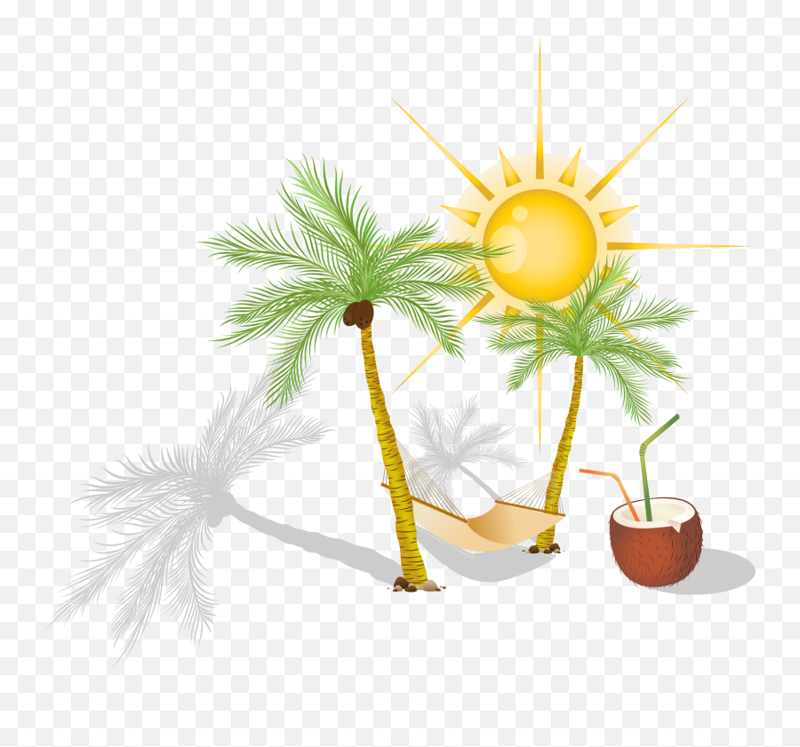 Download Hammock Arecaceae Clip Art - Hammock With Palm Tree Free Photoshop Brushes Summer Emoji,Palm Tree Emoji