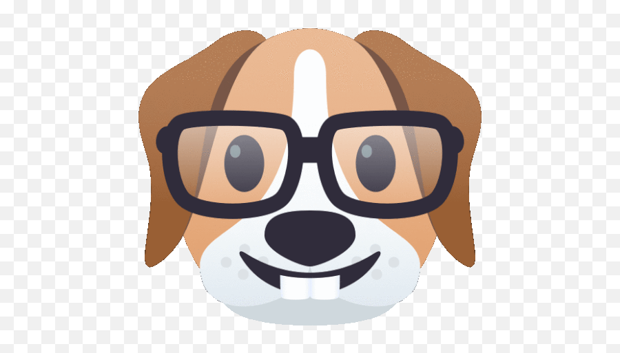 Nerdy Dog Gif - Dog Emoji,Colbert Emoji Facebook