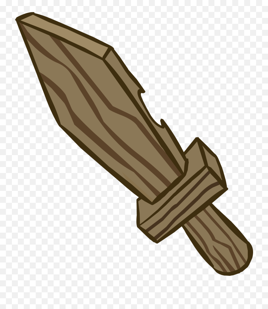 Wooden Sword - Wooden Pirate Sword Cartoon Emoji,Solid Wood Emojis