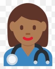 Woman Health Worker Emoji With - Doctor Nurse Emoji,Nurse Emoji
