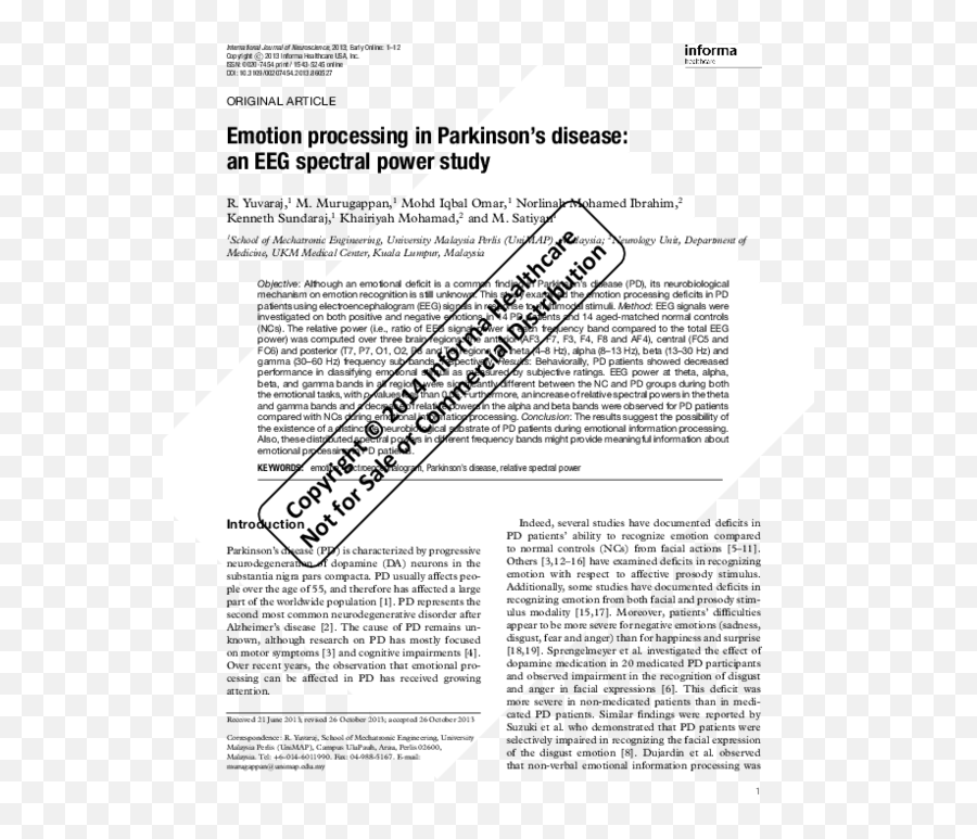 Eeg Spectral Power Study - Document Emoji,Funny Emotion Mm