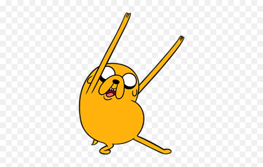 Adventuretime Jake Dog Yellow Sticker - Adventure Time Sticker Whatsapp Emoji,Jake The Dog Emoji