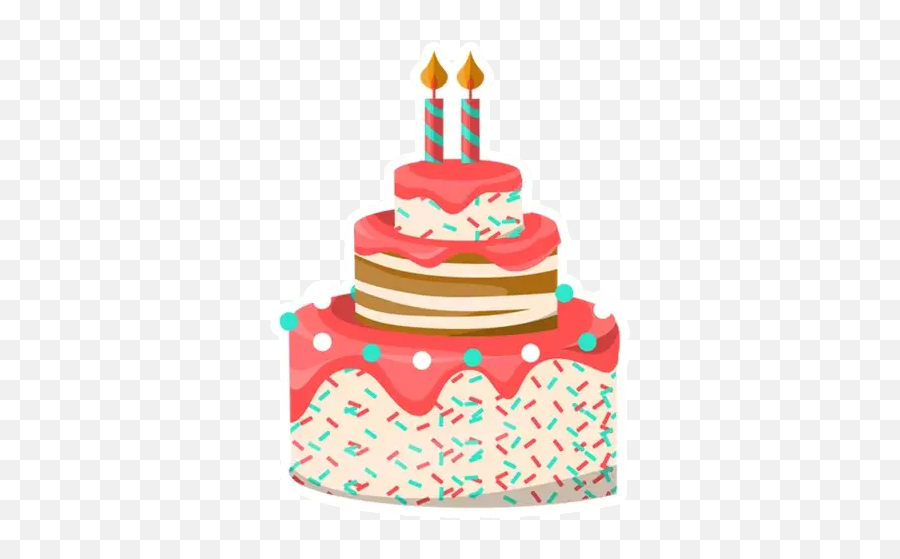 Birthday Cake Stickers For Whatsapp And Signal Makeprivacystick - Birthday Cake Emoji,Birthday Cake Emoticon Red