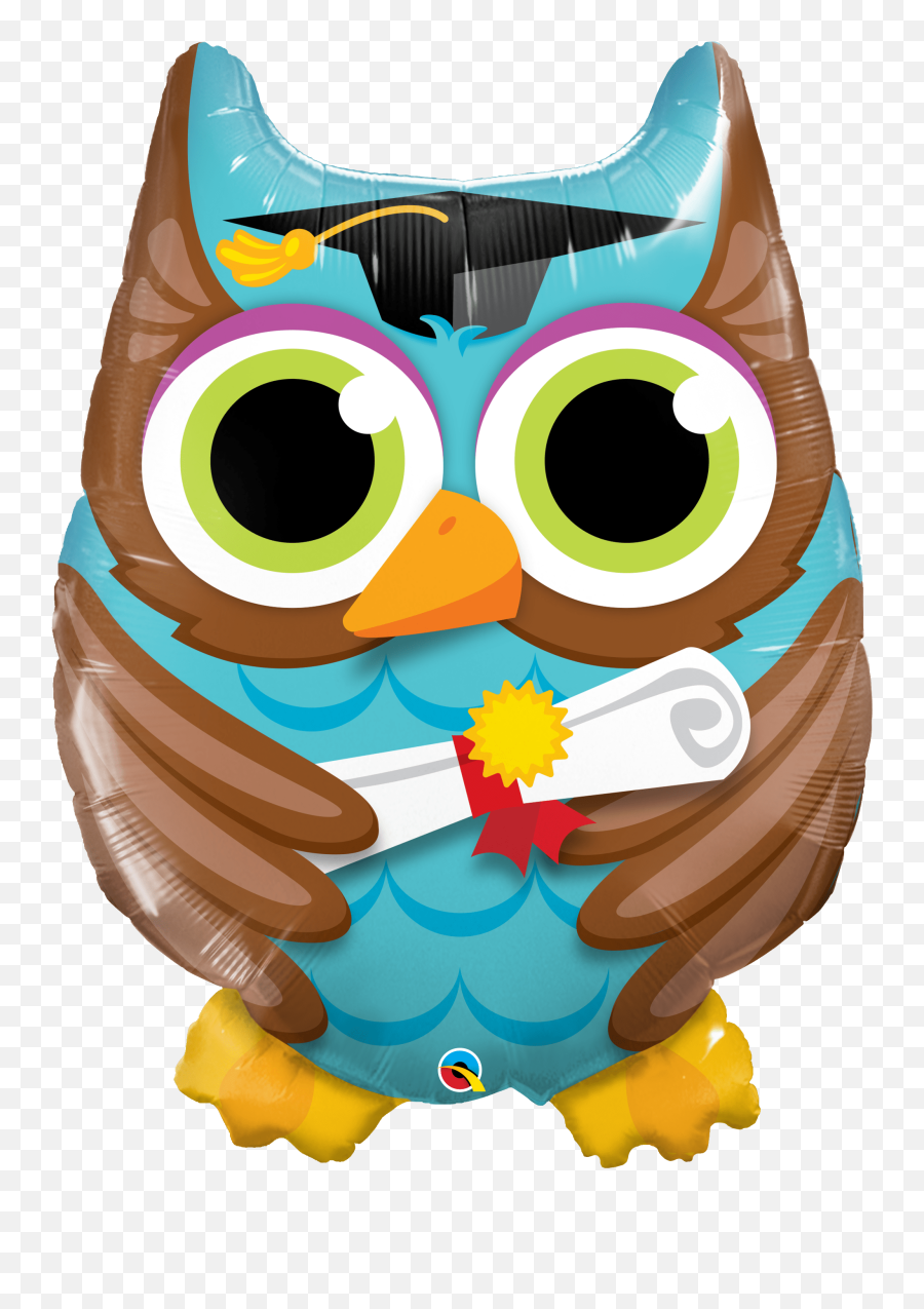 34u0027u0027 Graduate Owl Shape Foil Balloon - All To Gather Emoji,Congrats Balloon Emoticon