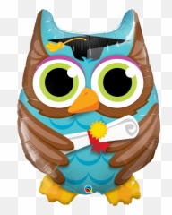 34u0027u0027 Graduate Owl Shape Foil Balloon - All To Gather Emoji,Congrats Balloon Emoticon
