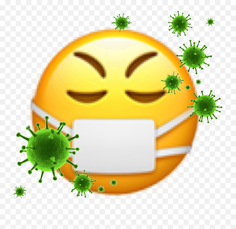 Corona Emoji Sick Germs Sticker - Emoji Corona Without Background,Corona Emoji