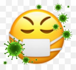 Corona Emoji Sick Germs Sticker - Emoji Corona Without Background,Corona Emoji