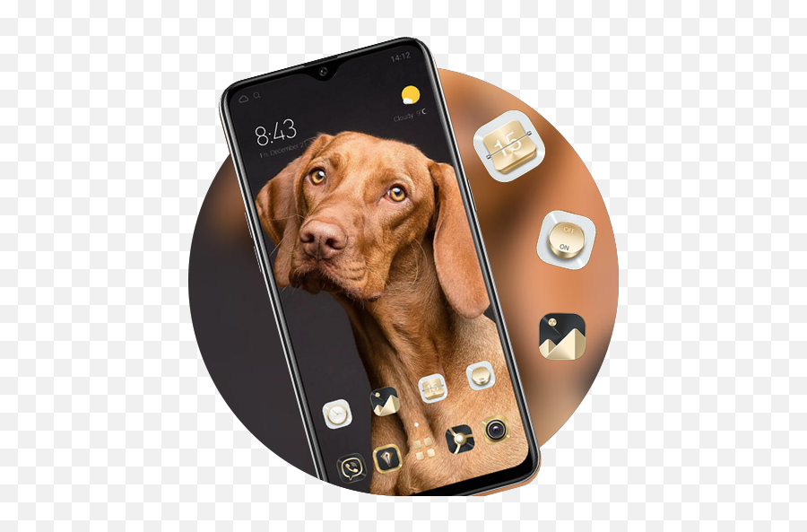 Animal Theme Cute Yellow Big Dog Bright - Smartphone Emoji,Vizsla Emoji