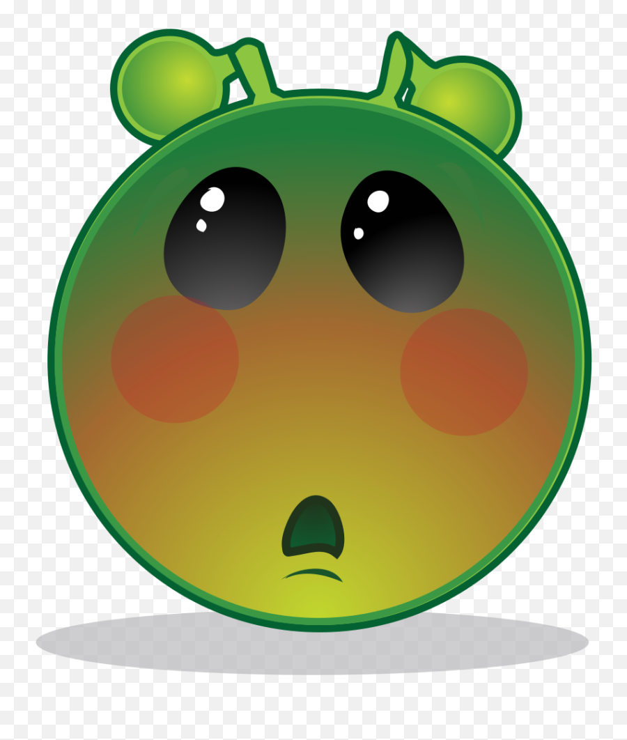 Filesmiley Green Alien Blushsvg - Wikimedia Commons Alien Smiley Grrr Emoji,Blushy Emoticon