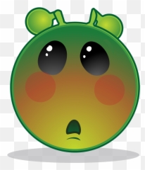 Filesmiley Green Alien Blushsvg - Wikimedia Commons Alien Smiley Grrr Emoji,Blushy Emoticon