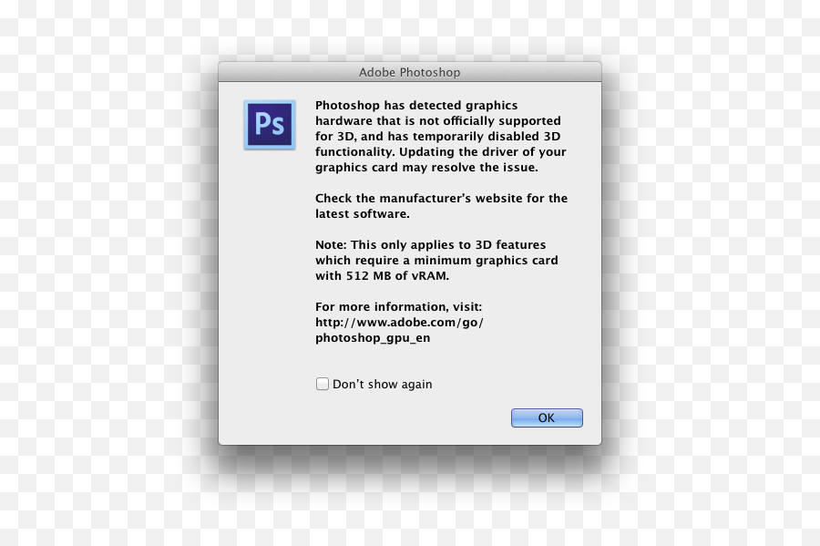 Download Photoshop Cs6 Warning - Photoshop Cc 2017 System Requirements Emoji,Emojis For Photoshop Cs6