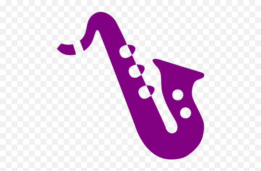 Purple Alto Saxophone Icon Emoji,Saxophone Emoticon Clipart For Texting