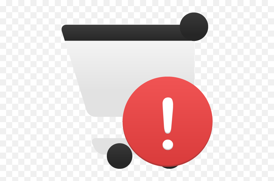 Shopping Cart Alert Icon - Shopping Cart Red Alert Emoji,Trolly Emojis