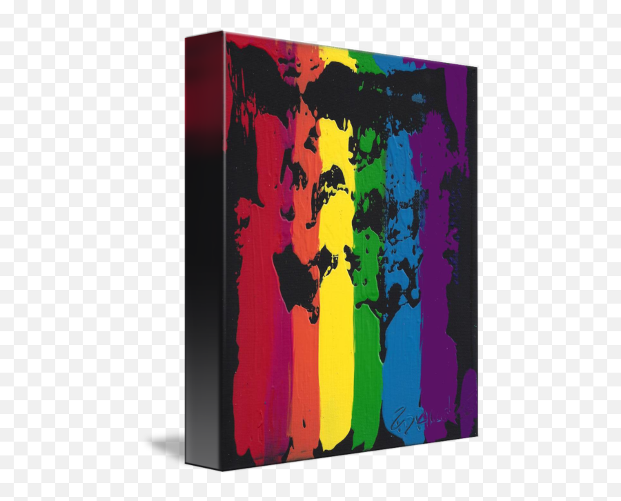 Lgbtq Rainbow Pride Flag - Vertical Emoji,Emotion Art Abstract Pride