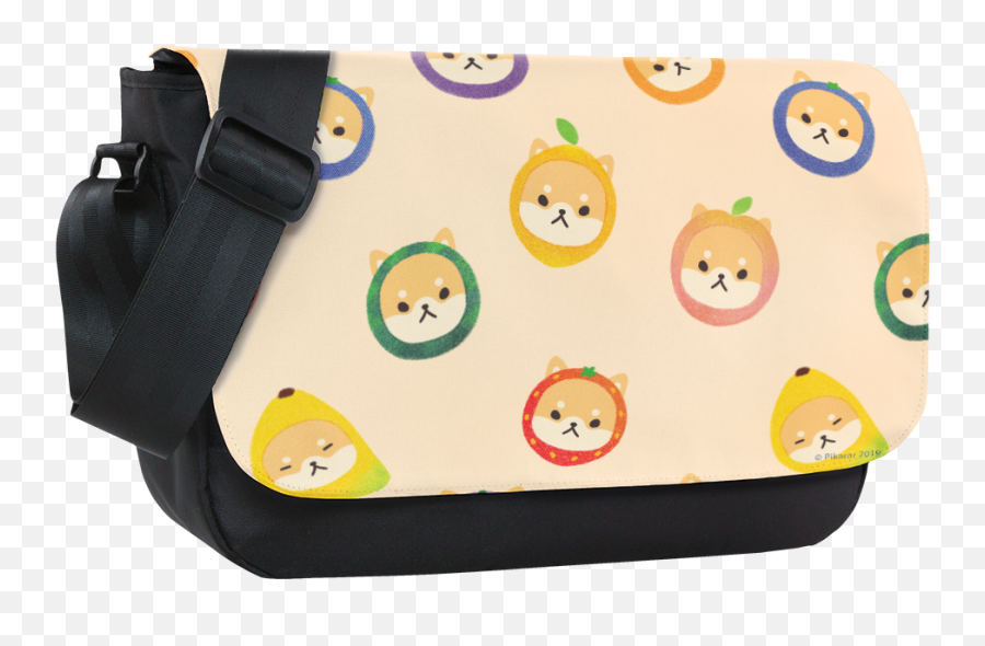 For Fans By Fansfruithead Shiba Toss Sublimated Messenger Flap Emoji,Messenger Nickname Emoticons