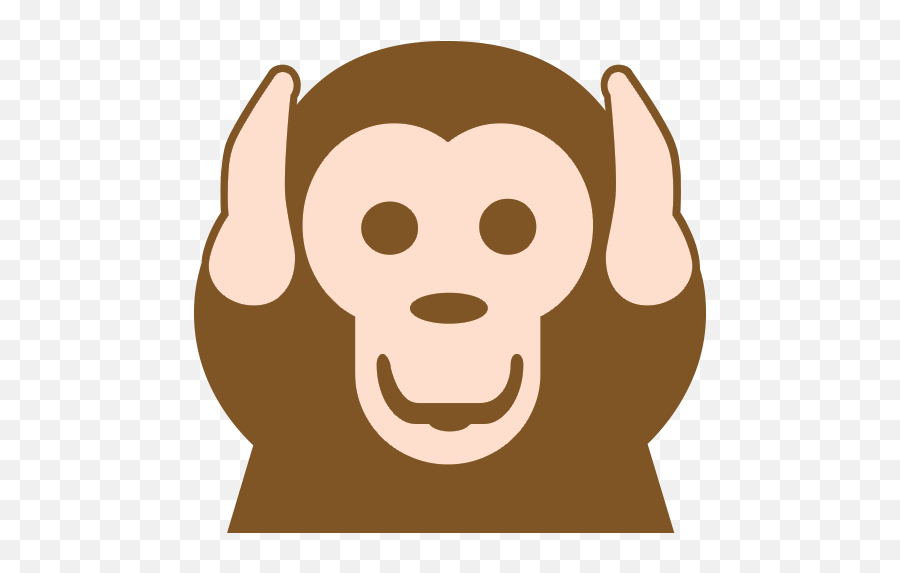 Hear - Noevil Monkey Id 7415 Emojicouk Ape Transparent Emoji Discord,Hear Emoji