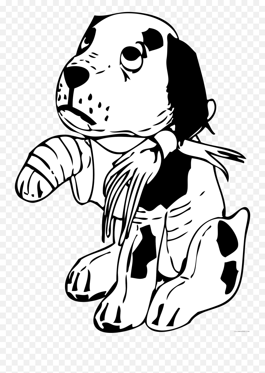 Sad Dog Coloring Pages Sad Dog With A - Animal Cruelty Clipart Black And White Emoji,Sad Dog Emoji