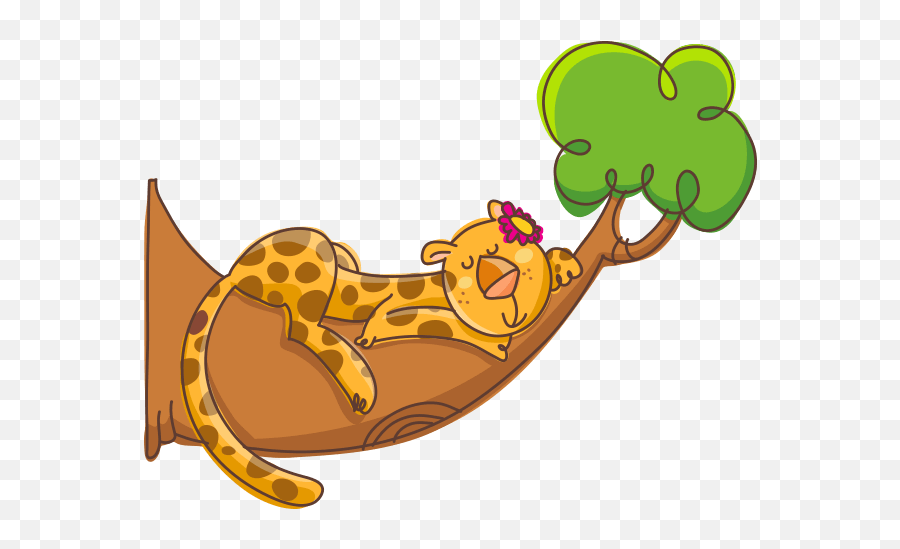 Flood Clipart Flood Noah - Sleeping Leopard Cartoon Png Emoji,Tiger Emoji Leopard Emoji